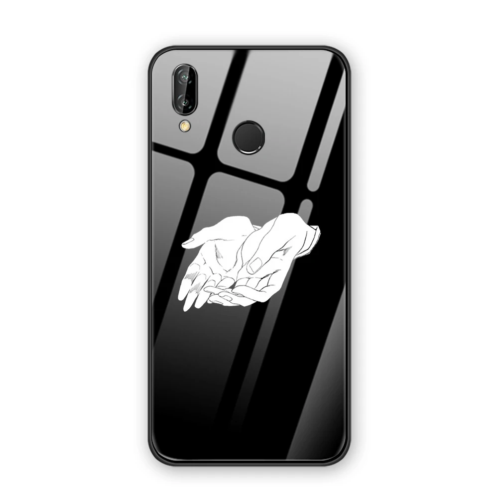 Для HUAWEI nova3 закаленное стекло чехол для телефона Мультфильм HUAWEI nova3 чехол закаленное стекло чехол для телефона - Цвет: 9344