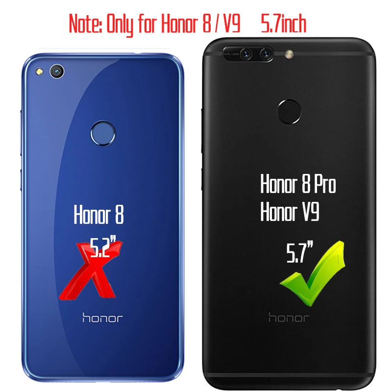 HUAWEI Honor 8 Pro caso 100% Original oficial Smart View Cover Honor V9 caso espejo ventana Flip Teléfono de cuero caso funda
