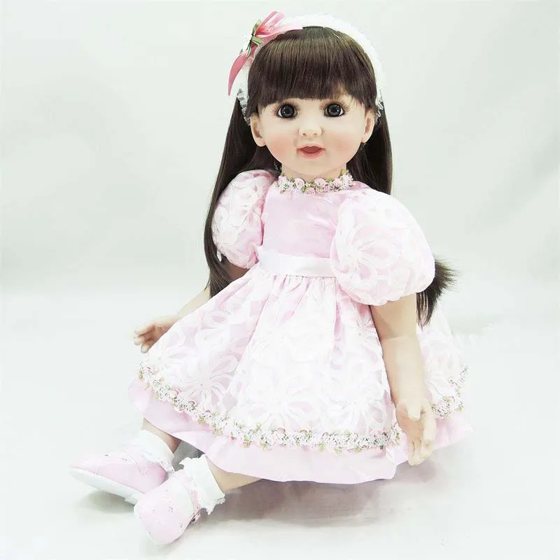 

Pursue 24"/ 60 cm High Quality Soft Body Bebe Reborn Doll Silicone Vinyl Baby Toddler Girl Doll Toys for Child House Play Doll