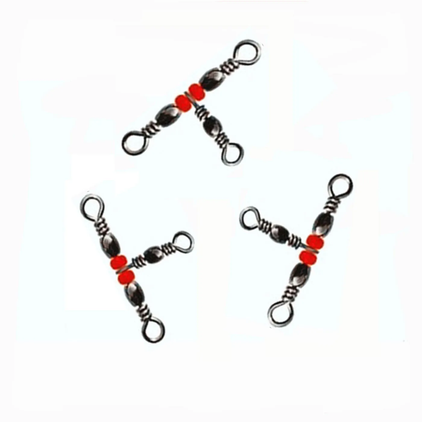 

2pcs fishing Stainless steel Three trigeminal Sea Fishing Rig Connector Fishing Accessories with fishing hool bait lures