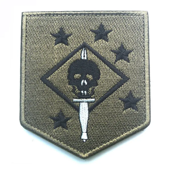 KANDAHAR WHACKER USMC GHOST PATCH FORCE RECON SSI SP OPS специальные операции INSIGNIA SUBDUED MARSOC RAIDERS нашивка значок - Цвет: army green