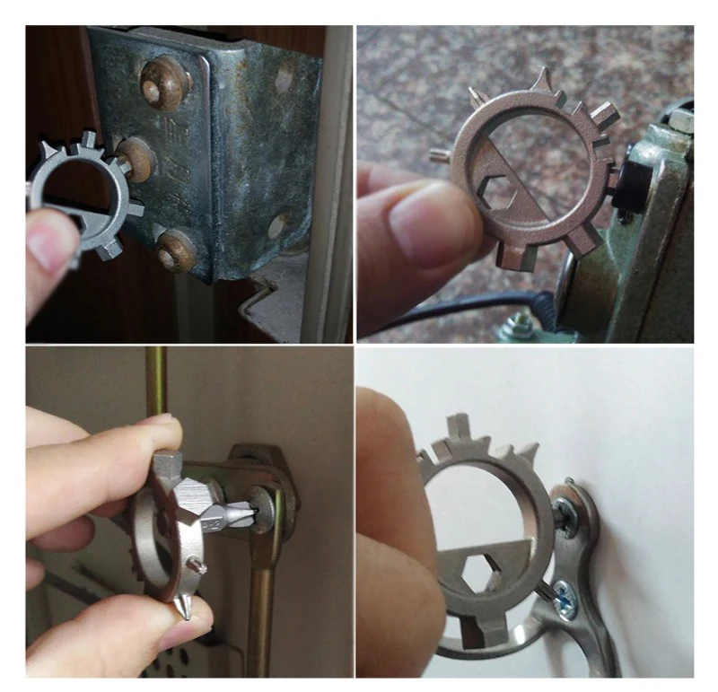 KALAIDUN Screwdriver Eight-claw Multi-function Outdoor Portable Gadget Bicycle Hand Tools Repair Tool 12 Functions Key Ring13