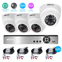 KKmoon камера безопасности системы 8ch CCTV системы 4 шт. 1080 P кабель для камеры CCTV системы комплект телефон приложение контроль обнаружения движения