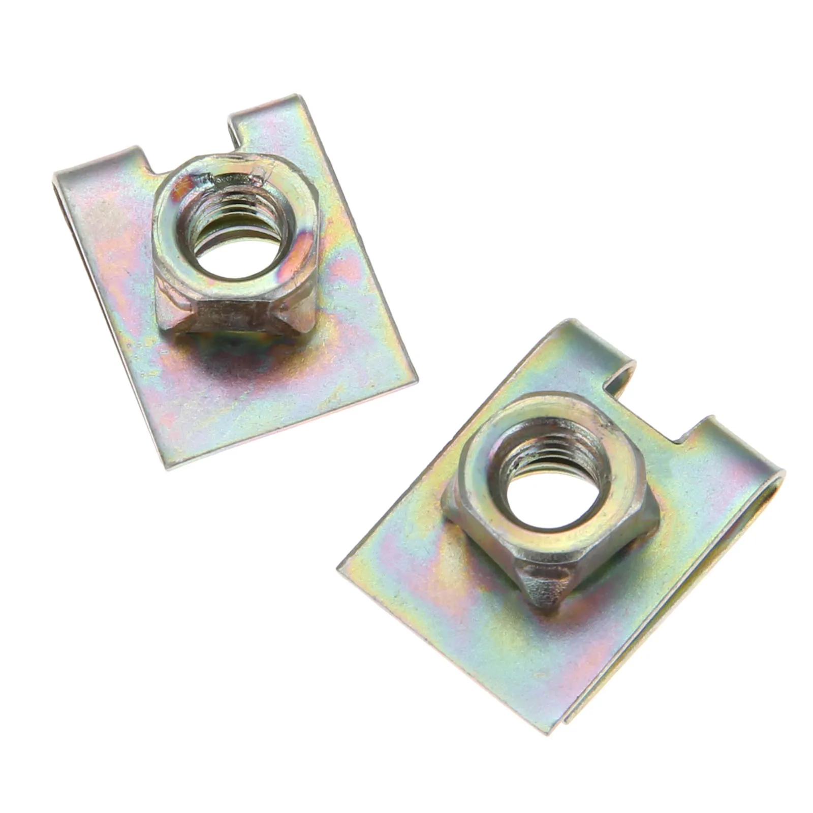 20X Metal U Shape Clips Speed Nuts Fastener Rivet M6 for Auto Car Pannel Fender