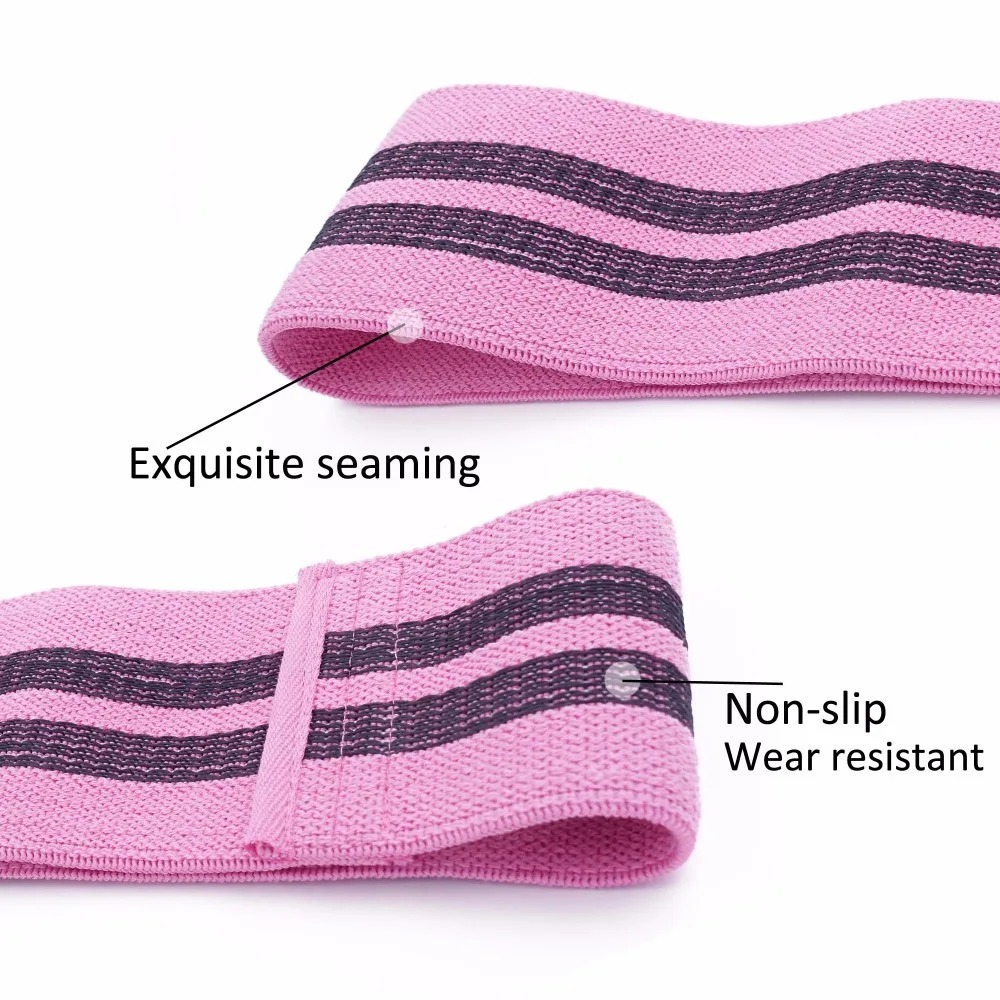  Hip Resistance Band Booty Bands Workout Elastique Fitness No-Roll Up Circle Loop Exercise Legs Thig