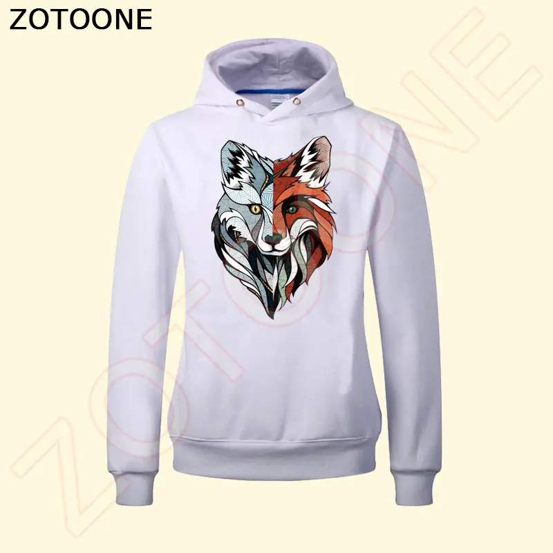 ZOTOONE крутой цветной волчонок Железный на переводе патчи для украшения одежды DIY полосы аппликация на футболку пользовательские патч наклейки E