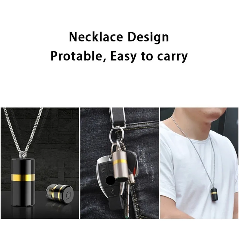 Koop M2 Hanger Ketting Draadloze Bluetooth V4.1 Oordopjes Mini Metalen Onzichtbare Oortelefoon Bluetooth Headset Voor iPad iPhone IOS Android