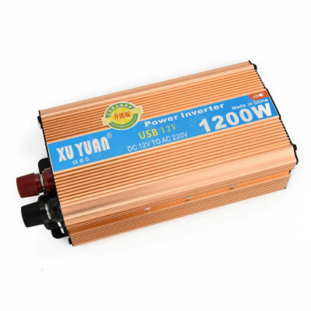 Подлинный XUYUAN 1200 W с USB on-инвертор для платы 12 V до 220 V преобразователь питания