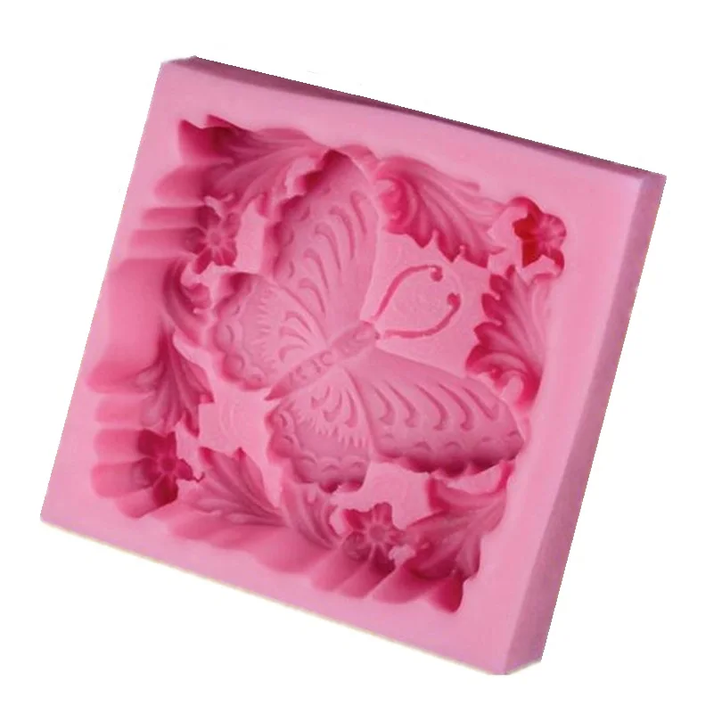 3D бабочка квадратная силиконовая форма для мыла шоколадная Форма Мыло Свеча Сделай Сам форма для изготовления мыла Ремесло художественное украшение торта инструмент