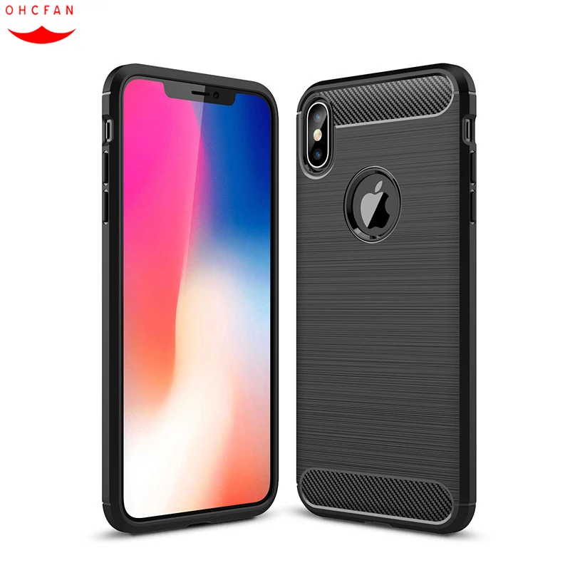 For Apple iPhone XS Max Case Soft Silicone Carbon Fiber Phone Cases Cover Plus Coque Fundas |