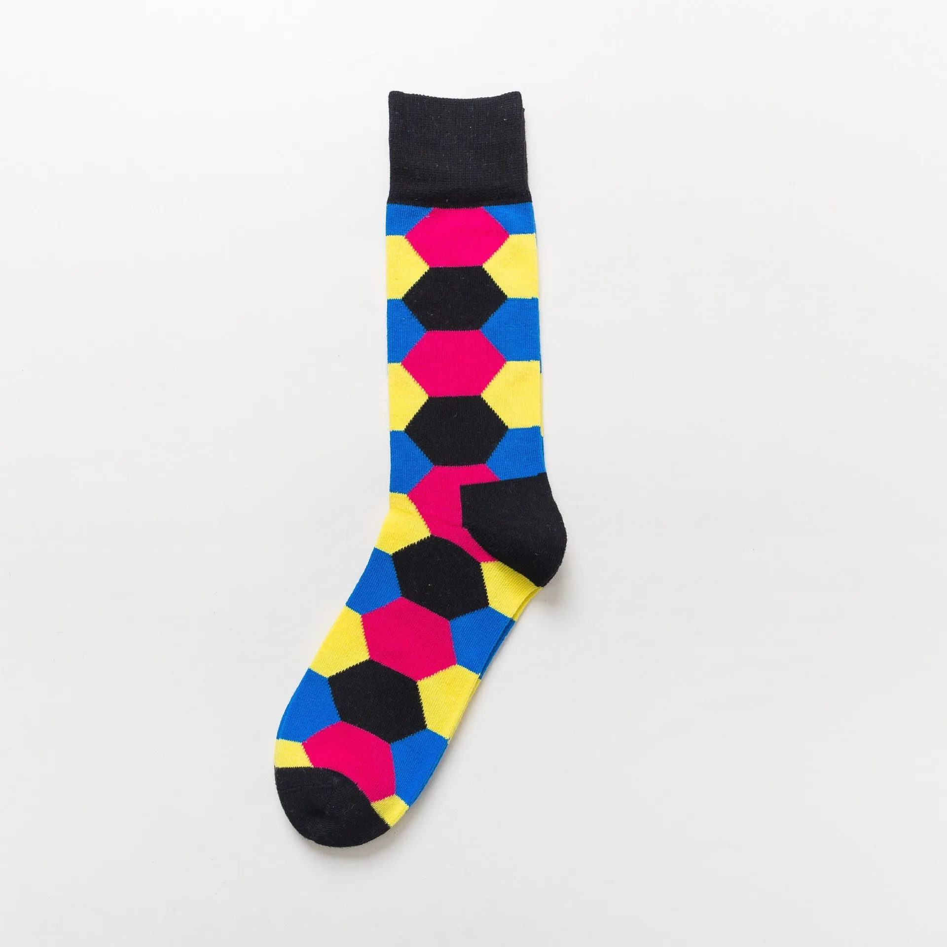 PEONFLY,, повседневные мужские носки, новые носки, модные, дизайнерские, в клетку, с геометрическим рисунком, цветные, счастливые, деловые, мужские хлопковые носки - Цвет: L5