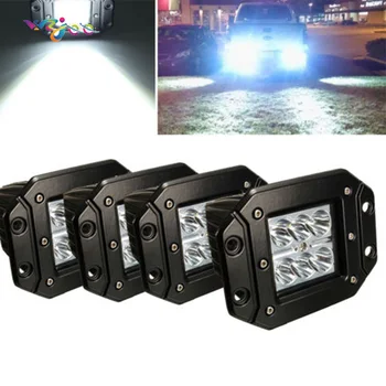 

WZJOO 4pcs 20W 3 Inch Flush Mount 4D Projector LED Pod Search Fog Lights Backup Reverse Lamp For Truck Jeep Off-Road ATV 4WD 4x4