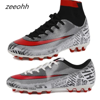

zeeohh Athletic Cleats Soccer Shoes Long Spikes FG/AG Men Adults Kids Original Outdoor High Top Ankle Superfly Football Boots
