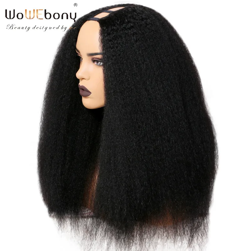 Online Kinky Lurus U Bagian Wig Rambut Manusia Wig Brasil Remy Rambut 250 Density Bahasa Italia Yaki Medium Cap Bagian Tengah Wowebony Harga Kinky Lurus U Bagian Wig Rambut Manusia Wig Brasil Remy Rambut 250 Density Bahasa Italia Yaki Medium Cap Bagian Tengah Wowebony