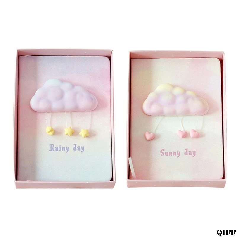 

Creative Dream Cloud Notebook Planner Notepad Journal Sketchbook Daily Book with Flashing Light Office School Supplies July 17