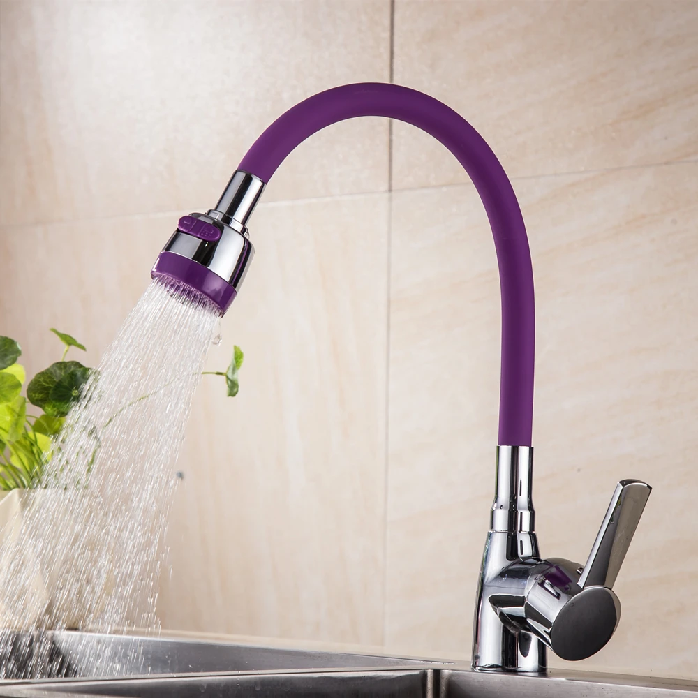 Business Style Silica Gel Nose Any Direction Rotating Kitchen Faucet Cold and Hot Water Mixer Torneira Cozinha Single Handle Tap10