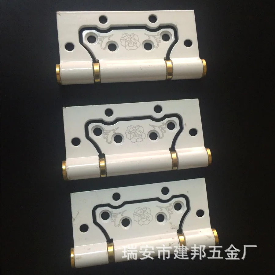 

Fechadura Free Shipping Selling High Quality 4 * 3.0 Manganese Steel Lash Hinges White Door Lock Hardware Hinge Three Tablets