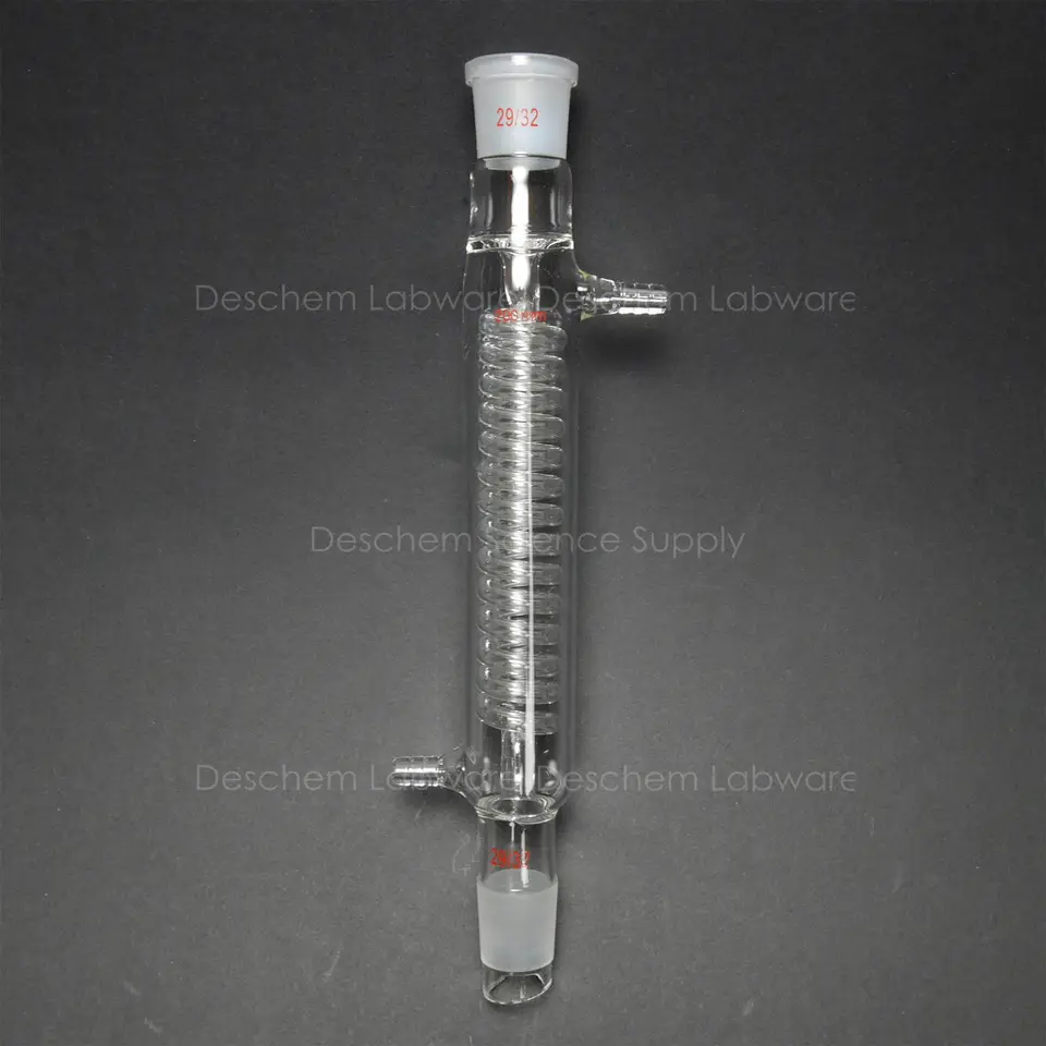 Verrerie De Laboratoire D/écanteur | Refroidisseur de distillation INOX Graham condenseur 2 Radiateur de distillation Colonne de distillation
