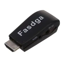 Fasdga мини адаптер конвертер HDMI мужчина к VGA видео и аудио черный