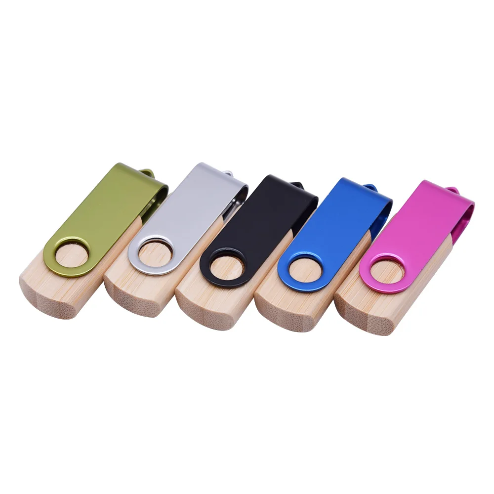 

High Speed USB 3.0 Wood Plating Clip Usb Flash Drive Customize Logo 8g/16g/32g/64g Pendrive Business Sticks Over 10pcs Free Logo