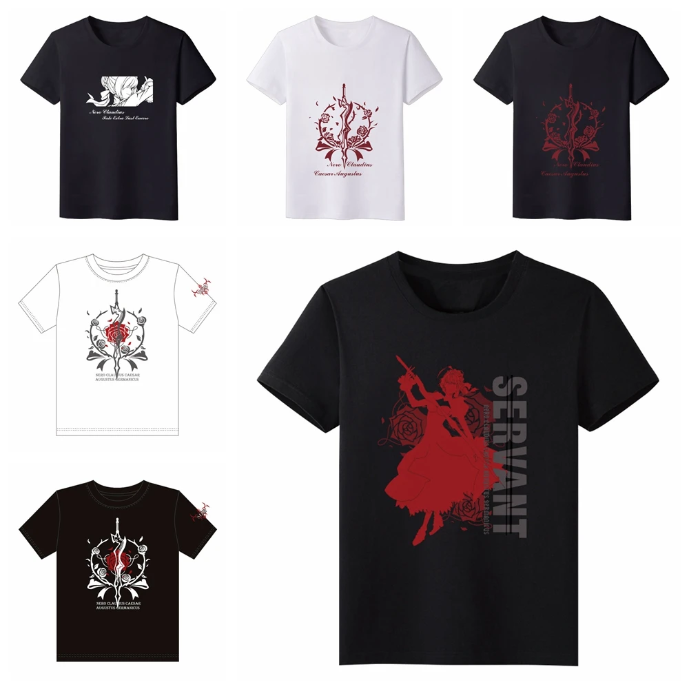 

Anime JK Fate EXTRA Last Encore Red Saber Nero Claudius Caesar T-Shirt Cosplay Tops Tee Shirts Women Men t shirt tshirt Casual