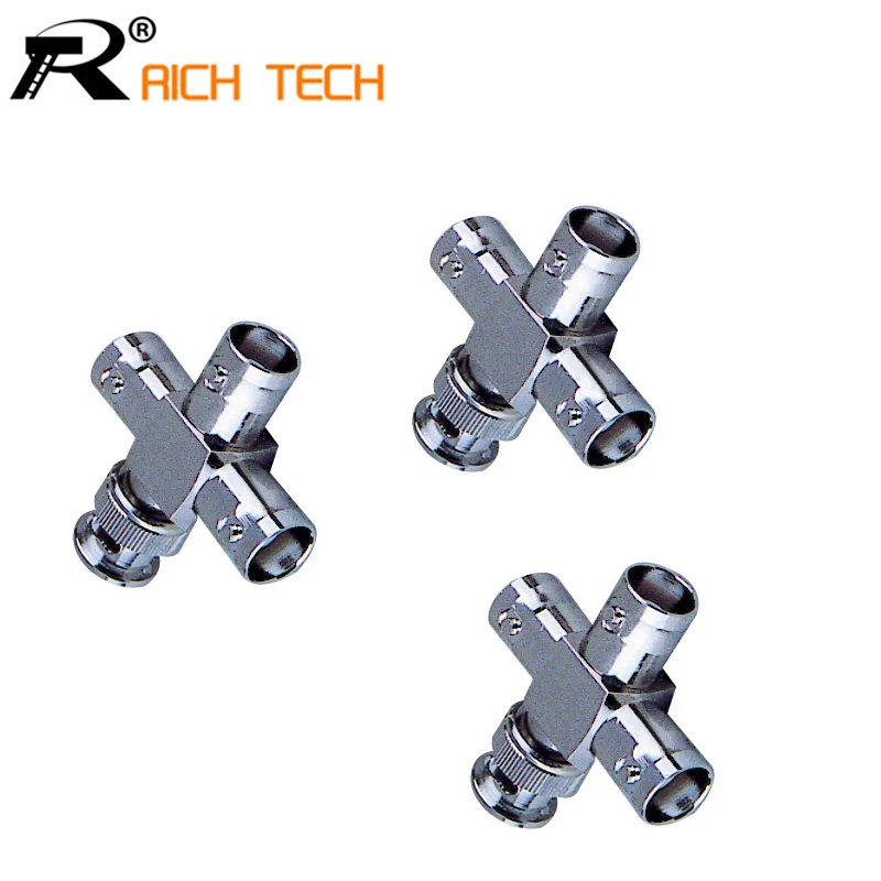 

BNC male to three BNC female cross + in series RF adapter connector 4 way Converter 1pc