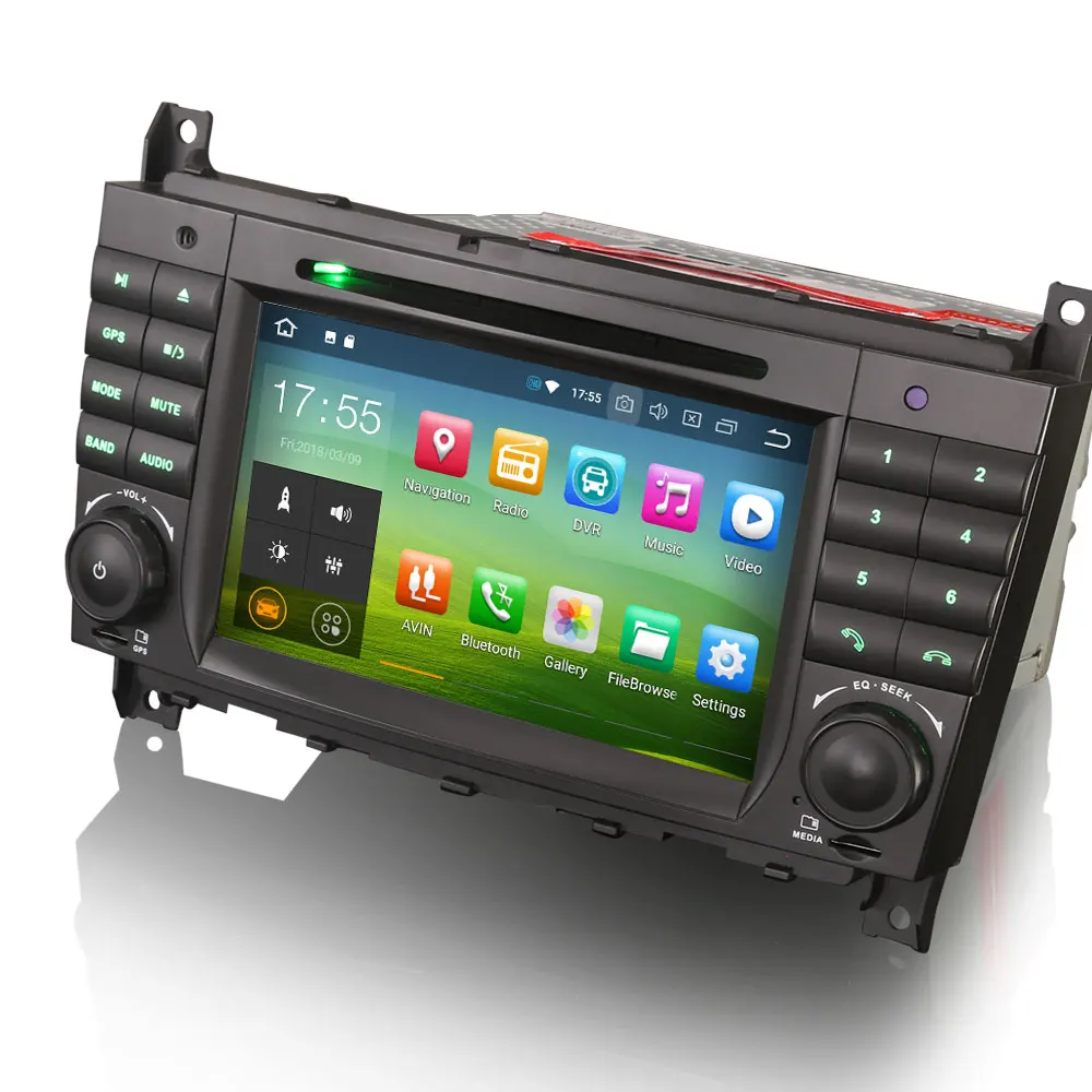7 &quotAndroid 9 0 OS автомобильный DVD Мультимедиа Навигация GPS радио для Mercedes Benz clk класс
