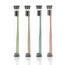 Черная бамбуковая зубная щетка, портативная мягкая Угольная щетка для зубов, очиститель языка для детей и взрослых, гигиена полости рта