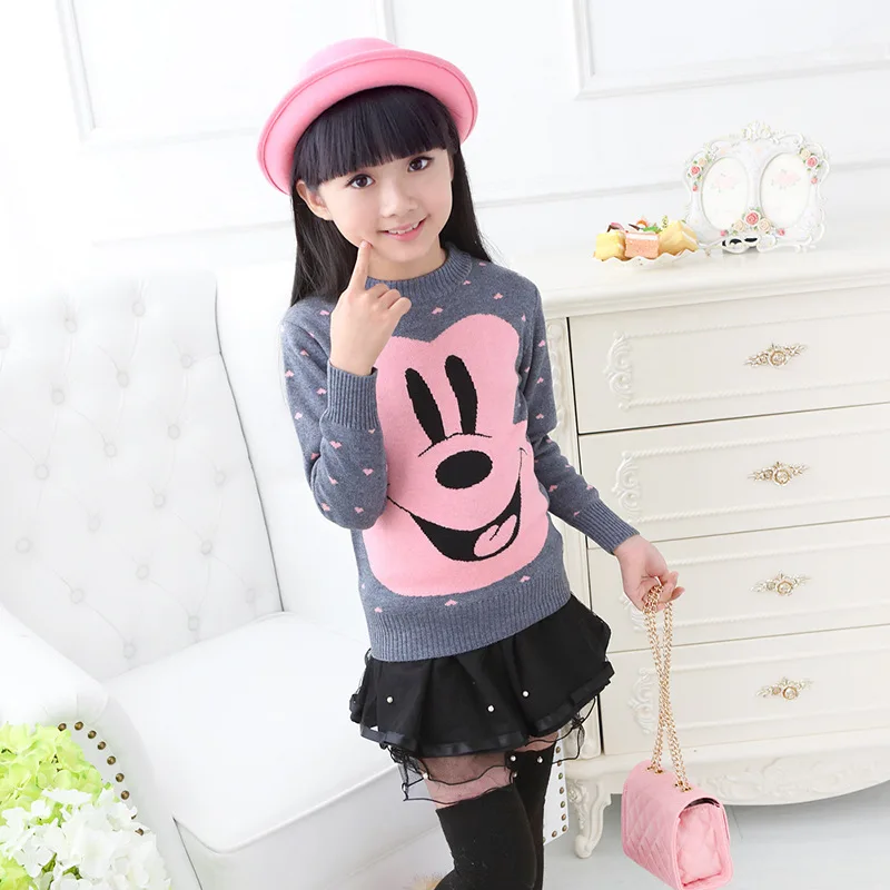 

2019 Children's sweater Winter clothes New Round collar Children sweater for girls Cotton Clothing Girls Sweater Kids Sweater