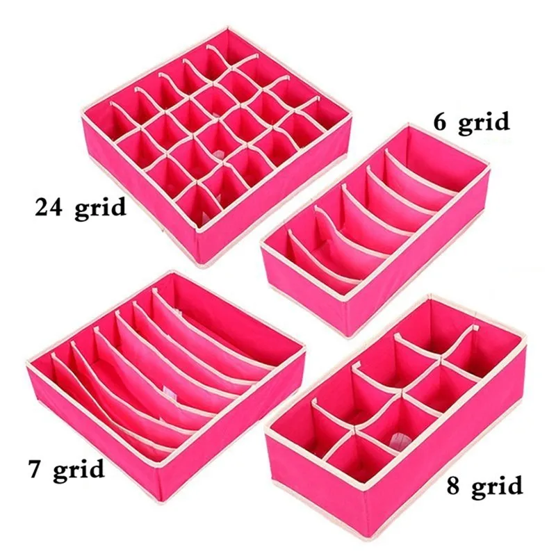 Многоразмерный короб для нижнего белья бюстгальтеров складной ящик для хранения дома Органайзер шкаф ящик не трикотажный склад коробка