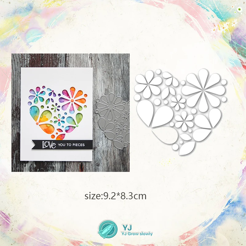 

YJ Craft metal cutting dies cut die mold New petal flower love scrapbook craft knife mold blade punch stencils dies