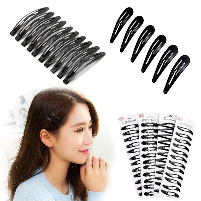 

Portable Black Snap Wedding Hair Styling Tools Accessories Hairpins Hair Clips Barrette 12PCS/Set Black Unique Beautiful Girls