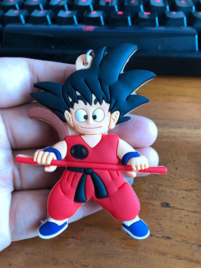 Dragon Ball Z Son Goku, супер ПВХ детали, рисунок, милый кулон, украшение, унисекс, сумка, цепочка, подвески, брелок для ключей