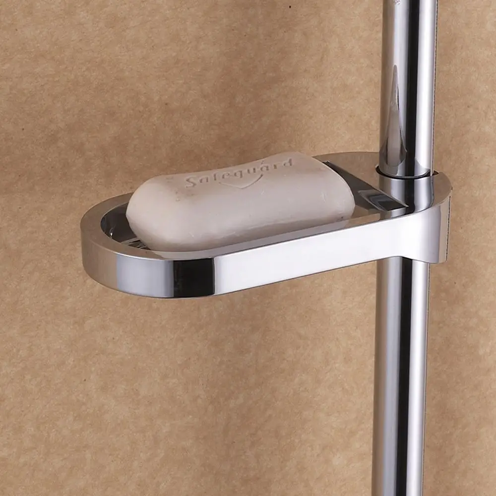 

High Quality ABS Chrome Plastic Material Shower Soap Box Soap Pallet Fit For Shower Rod For Sliding Bar