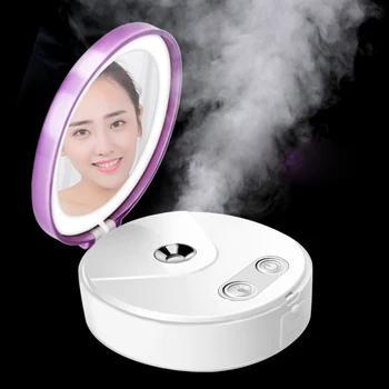 

Moisturizing Facial Body Nebulizer Steamer Mini Spray Multi Function Nano Mist Sprayer Makeup Mirror Power Bank Makeup Tool 30