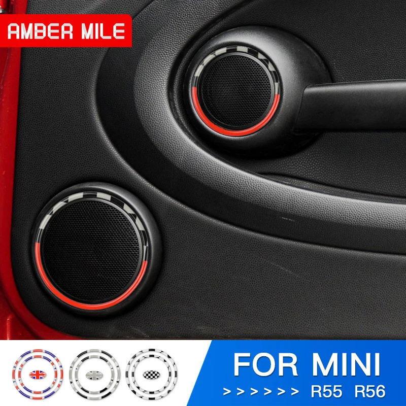 AMBERMILE для Mini Cooper R56 аксессуары Mini One R56 наклейка для Mini R55 Mini Cooper R55 Clubman дверной динамик стикер s