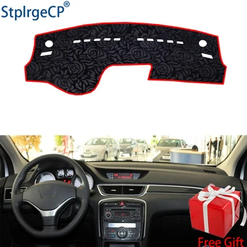 

Latest Rose Pattern Non-slip Car Dashboard Cover Dash Mat Pad DashMat ANti-UV Car Sticker for peugeot 308 2012-2015 Car Styling