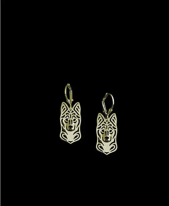 Unique Handmade Hollow Alaskan Klee Kai Earrings Pet Dog Lovers Gifts Idea | Украшения и аксессуары