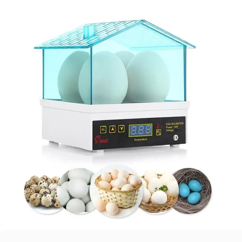 

Digital Temperature Control Small Brooder 4 Mini Hatchery Eggs Incubator Hatcher for Chicken Duck Bird Children Science Toy