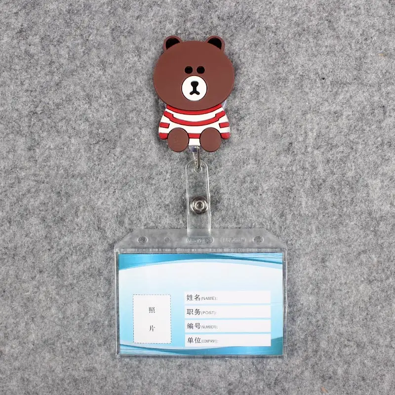 4 Знак прокрутки медсестры катушка Bear прозрачный ПВХ персонажа масштабируемый Цвета медвежонком для девочек трусики-выставка ID Пластик доктор визитница - Цвет: 4