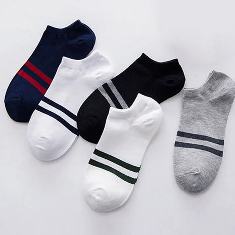 

10 Pairs Women Men Socks Stripe Cotton Short Ankle Breathable For Sports Running BHD2