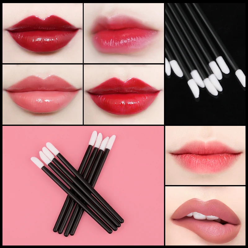 

efc beauty 50 pcs Disposable Lip Brush Makeup Brushes Eyelash Extension Mascara Applicator Wands Set Cosmetic Makeup Tools