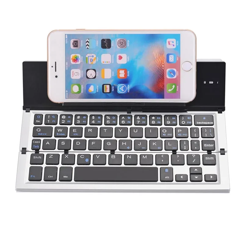 

Portable Bluetooth Wireless Foldable Keyboard Mini Keypad Holder for IOS Android Windows Table PC SD998