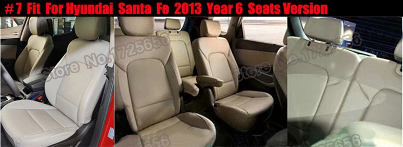 AutoDecorun чехлы для сидений автомобиля из натуральной кожи для hyundai Santafe 2010 чехлы для сидений автомобиля из воловьей кожи 5 и 7 сидений подушки стиль
