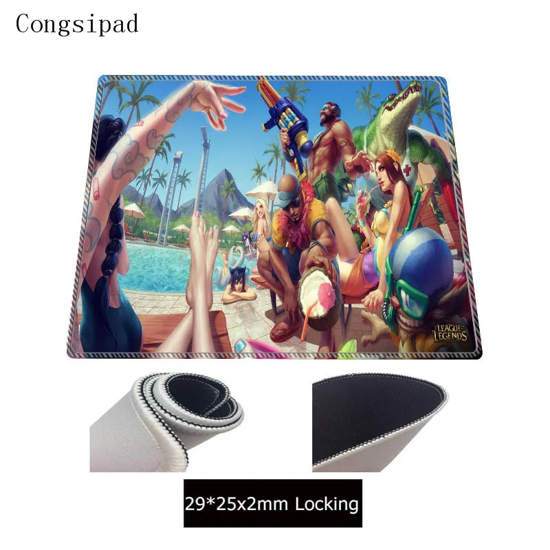 Congsipad League of legends poolparty большой удлиненный Простой Большой резиновый коврик для