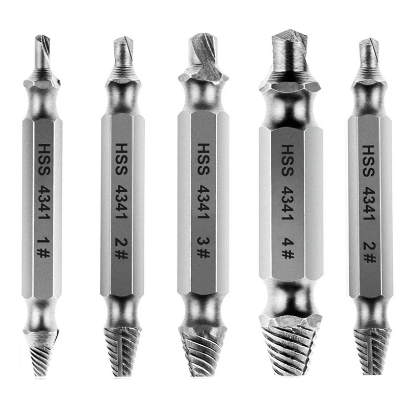 

GTBL 5 Pieces screwdriver extractor screwdriver set screw from HSS4341-silver