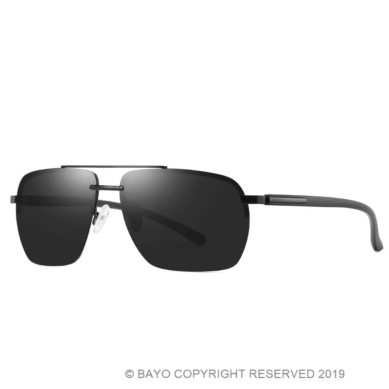 Мужские Винтажные Классические поляризованные солнцезащитные очки - Цвет линз: Черный