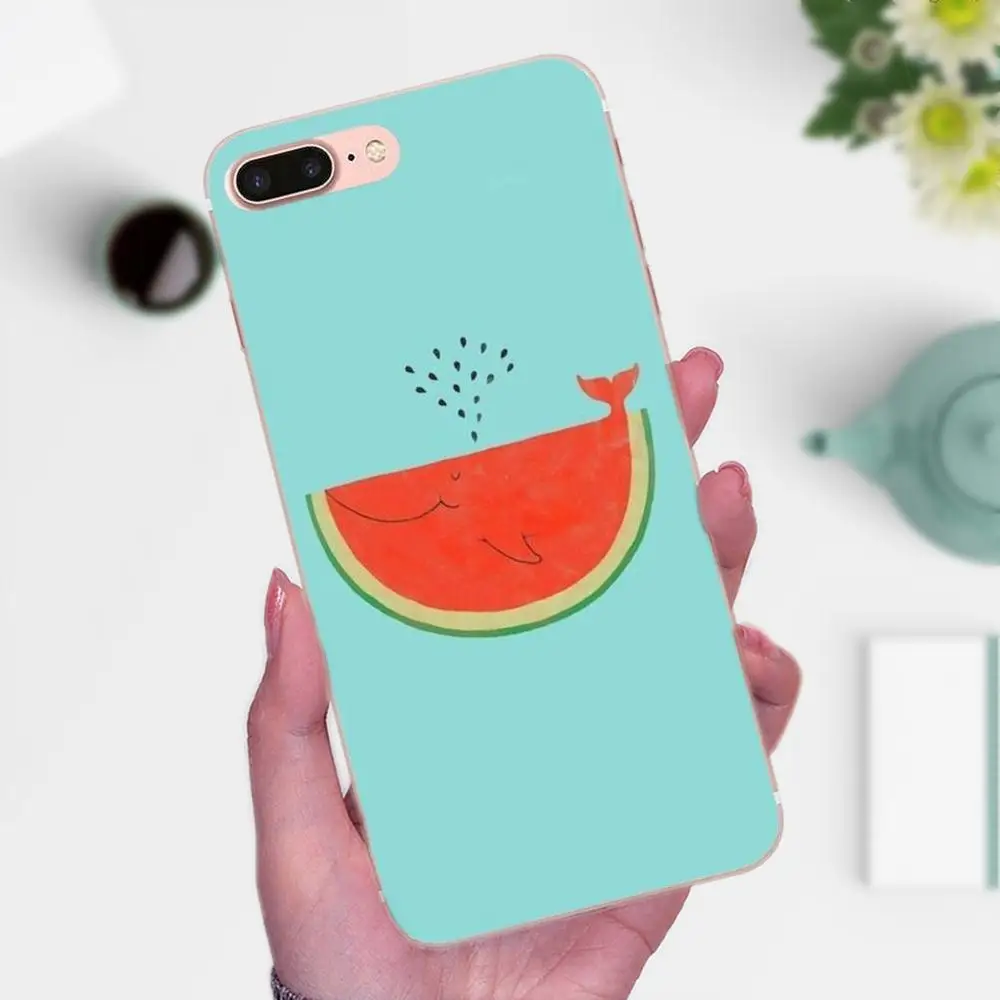 Летний Фруктовый ананас Арбуз Лимон для Apple iPhone 4 4S 5 5C 5S SE 6 6S 7 8 Plus X XS Max XR мягкий