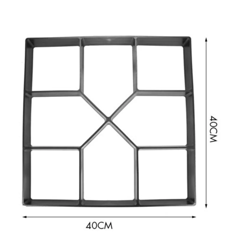 DIY пластиковые формы для изготовления дорожек, ручные формы для цементных кирпичей, сада, камня, дороги, бетонных форм, тротуара, сада, дома, 13 видов - Цвет: E