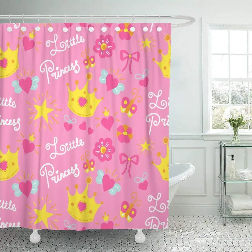 Shower Curtain Pink Little Princess Sweet Baby For Birthday Kids And Girl With Stars Crowns Bows Bathroom Shower Curtains Aliexpress Shower Curtain Pink Little Princess Sweet Baby For Birthday Kids And Girl With Stars Crowns Bows Bathroom Shower Curtains Aliexpress